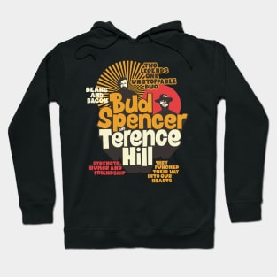 Nostalgic Tribute to Bud Spencer and Terence Hill - Iconic Duo Illustration Hoodie